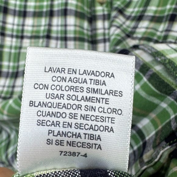 . John's Bay Big & Tall Mens Green Plaid LS Button Up Flannel Shirt Sz. 3XLT - Picture 9 of 11